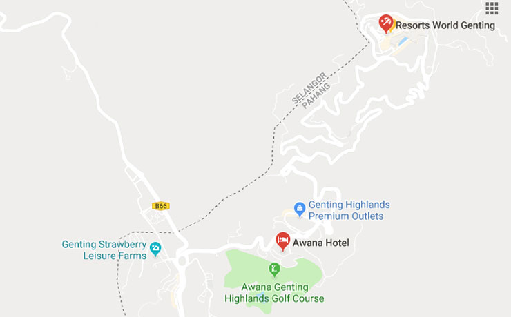 Genting Malaysia Hotels map