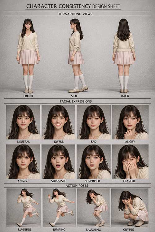 a female design sheet