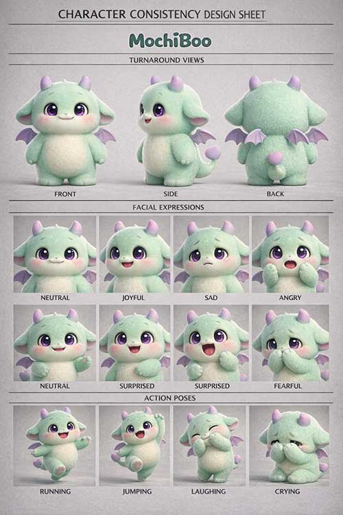 a monster design sheet