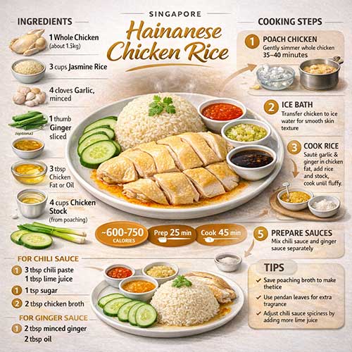Hainanese Chicken Rice Infographics
