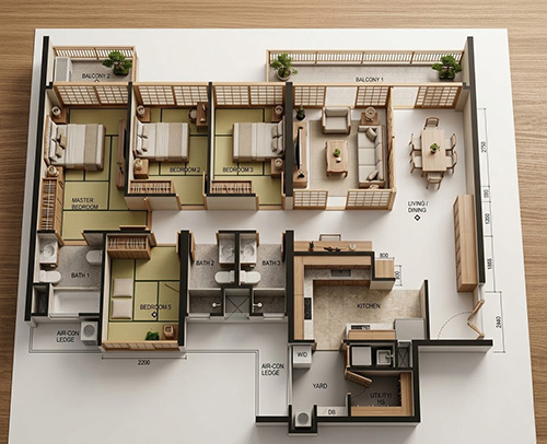 ai 2d design house layout 3